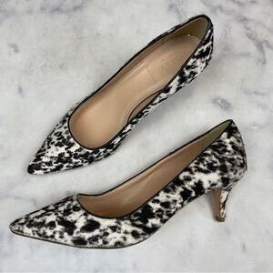 J. Crew Collection Dulci Spotted Fur Kitten Heel Pumps